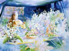 "Orchid Seller" framed 38" x 30", $475